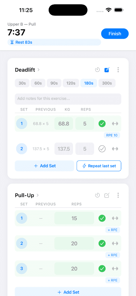 PlateLoad Workout Logger